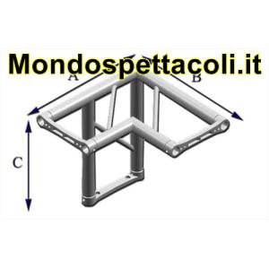 Angolo 90 ° a 3 vie orizzontale sinistro P25