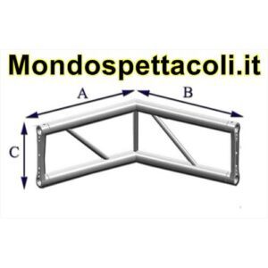 Angolo 120 ° a 2 vie verticale P25