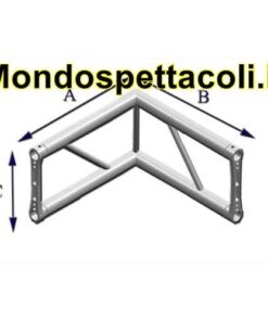 P40L - Angolo sezione piana con lato 40 cm