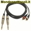 W Audio - 1.5M 2 x Phono - 2 x Mono 6.35 Jack Cable
