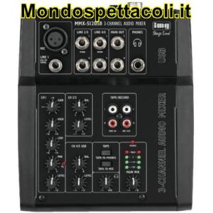 MMX-512USB Mixer audio a 3 canali