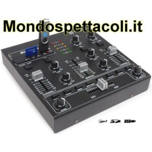 Mixer da Dj a 4 canali con effetti sonori e USB Mp3