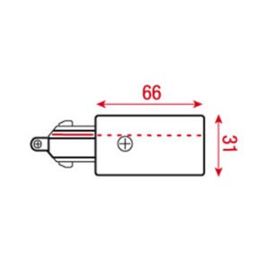 3-Phase Right Feed-In Connector Bianco (RAL9003)
