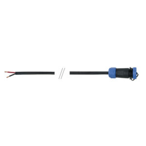 3 m 2x1 mm2 open end cable / 4-pin IP68 female in-line connector