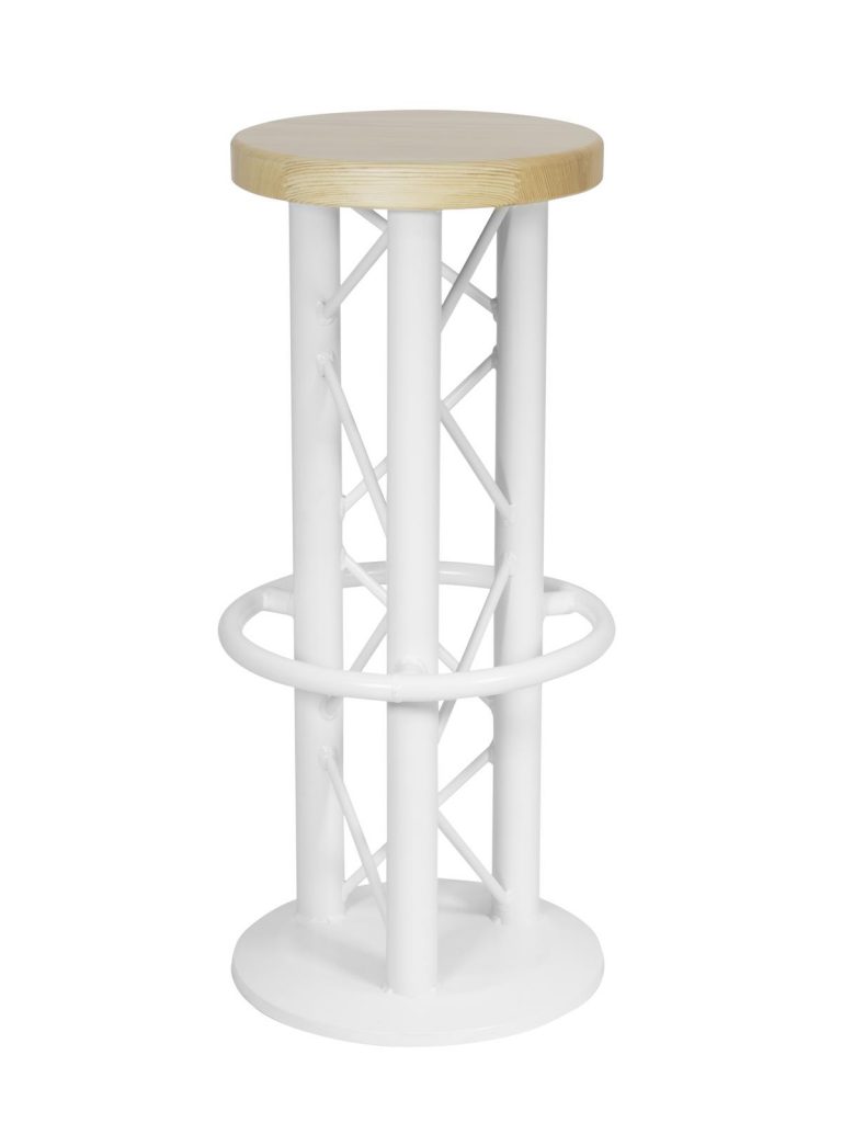 ALUTRUSS Bar Stool with Ground Plate white