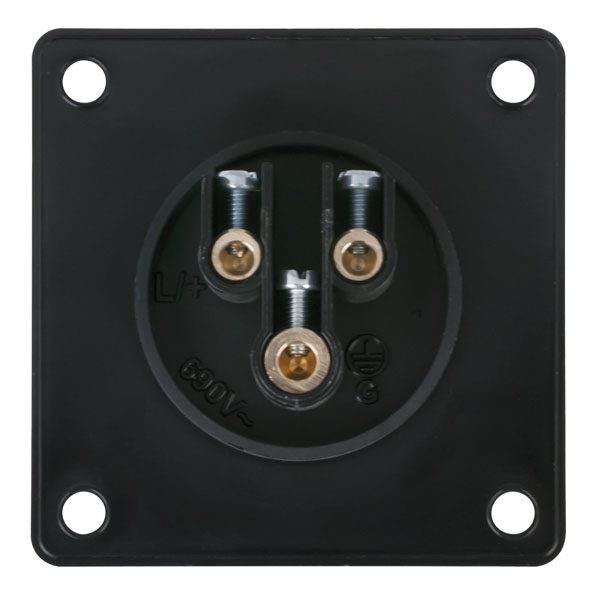 CEE 16A 240V 3p Socket Female Nero, IP44