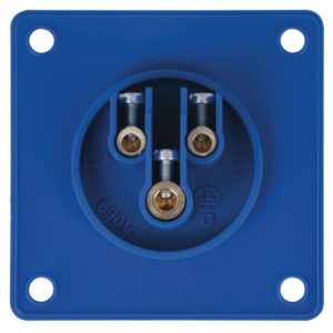 CEE 16A 240V 3p Socket Male Blu, IP44