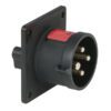 CEE 16A 400V 4p Socket Male Nero, IP44