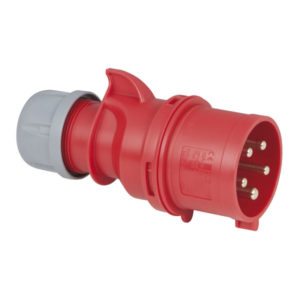 CEE 32A 400V 5p Plug Male Rosso, IP44
