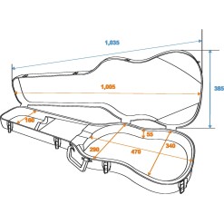 DIMAVERY ABS Case for electric-guitar
