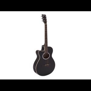 DIMAVERY AW-400 Western guitar LH, black