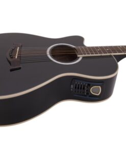 DIMAVERY AW-400 Western guitar LH, black