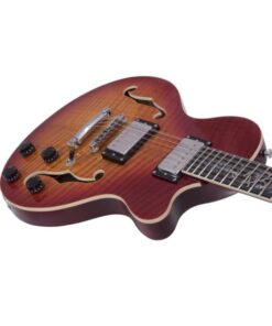 DIMAVERY LP-612 E-Guitar, flamed sunburst
