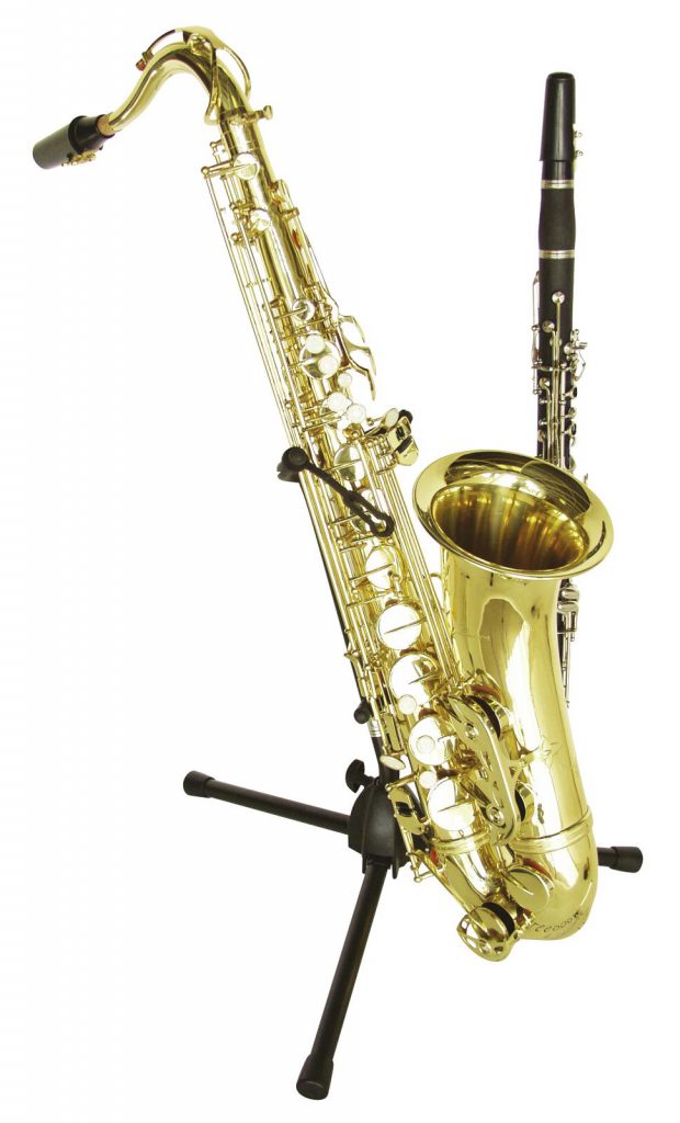 DIMAVERY Stand f. Saxophone + 1 Clarinet