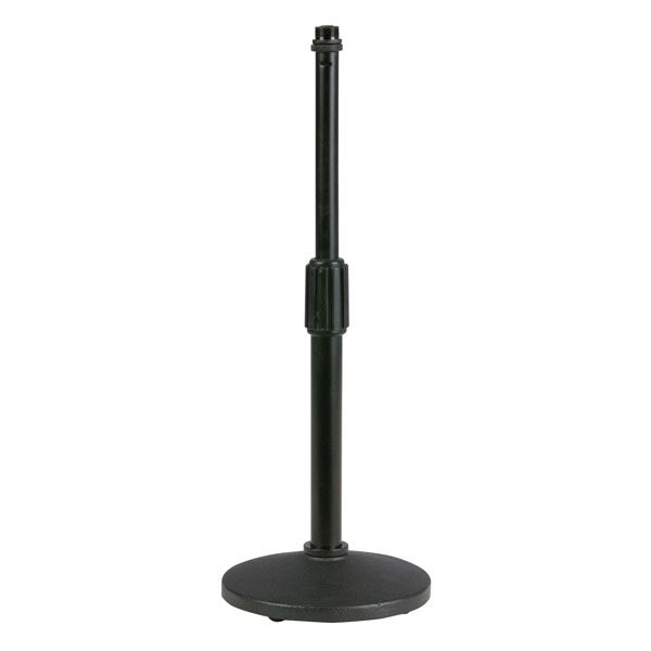 Desk Mic. Stand Straight, Adj. Cromo, 37 cm/0,8 kg
