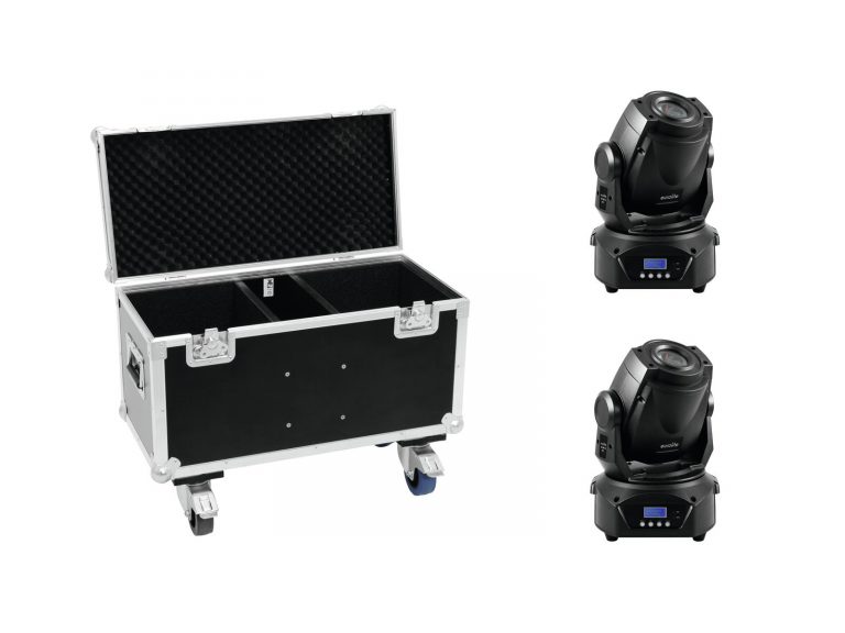EUROLITE Set 2x LED TMH-60 MK2 + Case with wheels