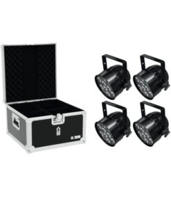 EUROLITE Set 4x LED PAR-56 HCL Short sw + EPS Case