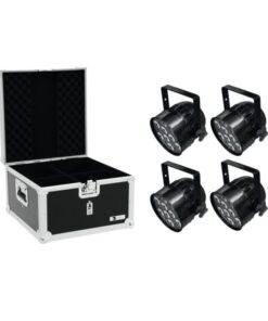 EUROLITE Set 4x LED PAR-56 QCL Short sw + EPS Case