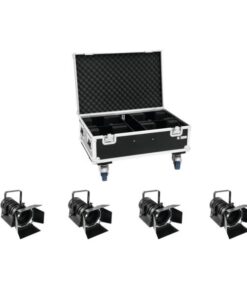 EUROLITE Set 4x LED THA-40PC bk + Case