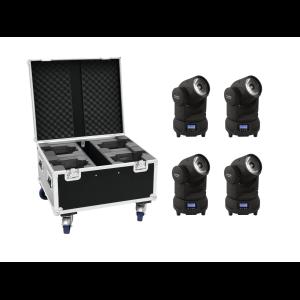 EUROLITE Set 4x LED TMH-X1 Moving-Head Beam + Case