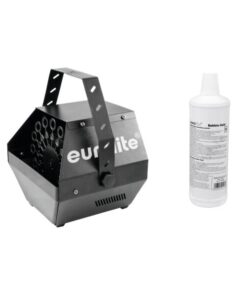 EUROLITE Set B-100 Bubble machine black DMX + bubble fluid 1l