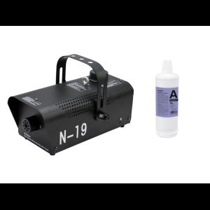 EUROLITE Set N-19 Smoke machine black + A2D Action smoke fluid 1