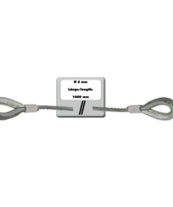 EUROLITE Steel Rope 1000x6mm silver with Thimble
