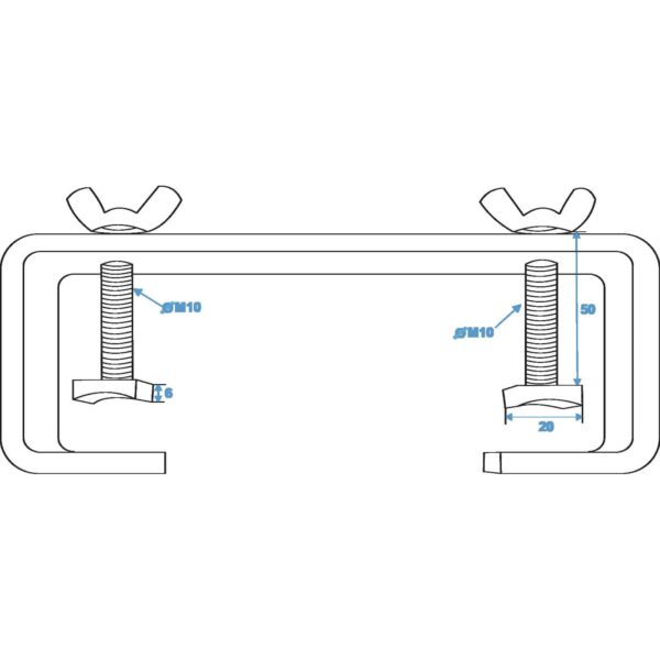 EUROLITE TCH-50/30 C-Clamp 30cm, silver