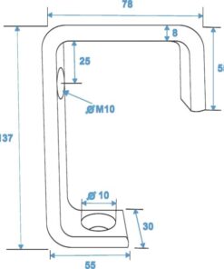 EUROLITE TH-52 Theatre Clamp sil