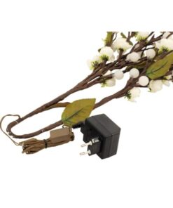 EUROPALMS Camellia bow, with LEDs, white, 50cm