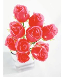 EUROPALMS Crystal rose, burgundy 81cm 12x