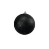 EUROPALMS Deco Ball 10cm, black, glitter 4x