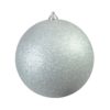 EUROPALMS Deco Ball 20cm, silver, glitter