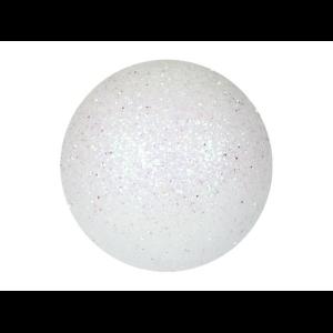 EUROPALMS Deco Ball 3,5cm, white, glitter 48x