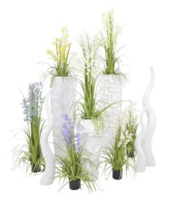 EUROPALMS Design vase WAVE-125, white