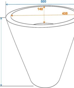 EUROPALMS Fiberglasspot, green, 44x61cm