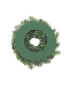 EUROPALMS Fir wreath, snowy, PE, 45cm