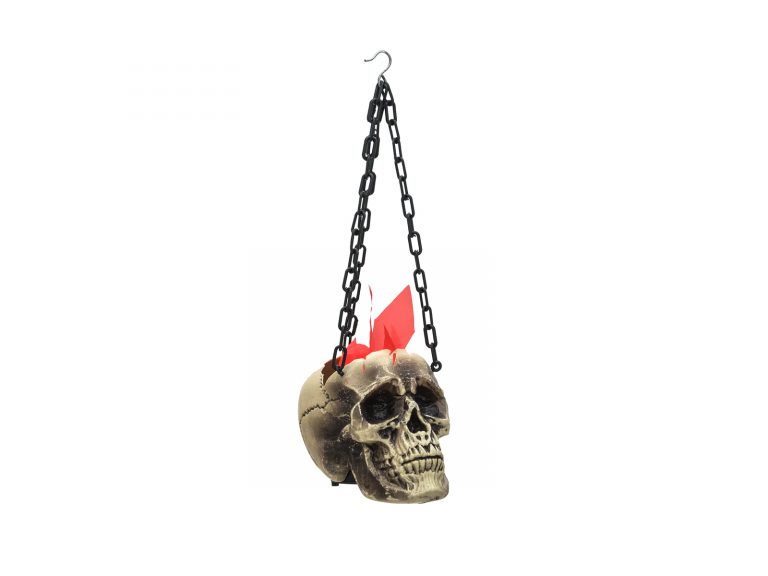 EUROPALMS Halloween Flaming Skull, 45x21x15cm