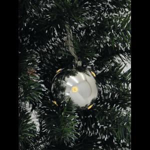 EUROPALMS LED Christmas Ball 6cm, silver 6x