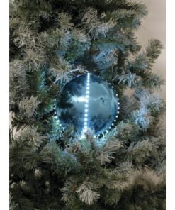EUROPALMS LED Snowball 15cm, ice blue