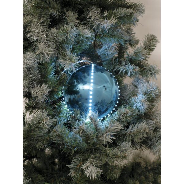 EUROPALMS LED Snowball 15cm, ice blue