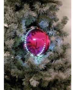 EUROPALMS LED Snowball 8cm, pink 5x