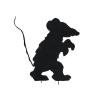 EUROPALMS Silhouette Creepy Mouse, 56cm