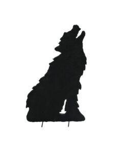 EUROPALMS Silhouette Wolf, 60cm