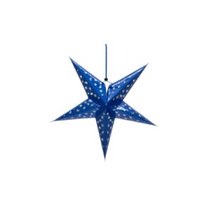 EUROPALMS Star Lantern, Paper, blue, 50 cm