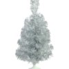 EUROPALMS Table christmas tree, silver, 45cm