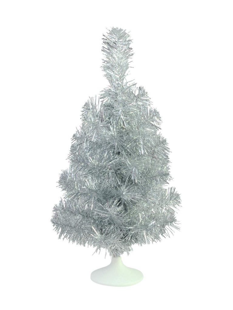 EUROPALMS Table christmas tree, silver, 45cm