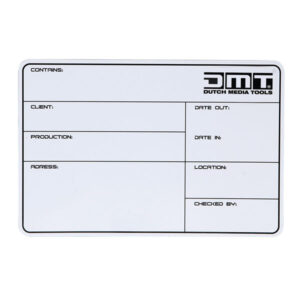 Flightcase Label DMT, magnetico con nastro 3M + pennarello