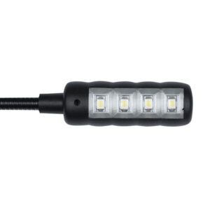 GooseLight XLR 3-pin dritto, LED bianco