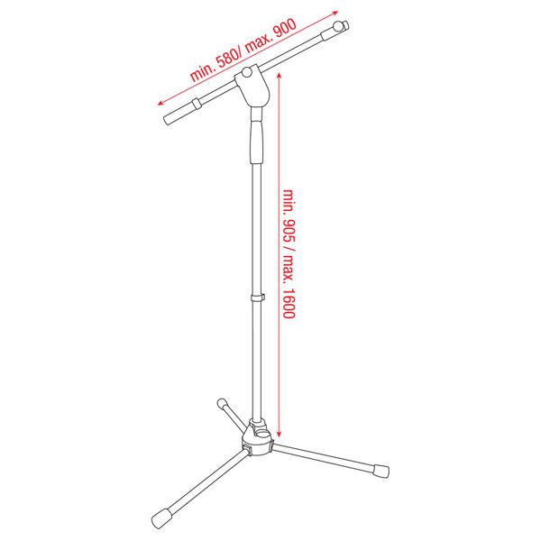Microphone Stand Ergo1 905-1.600mm